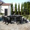 Flash Furniture Tolleson 7 Pc Adirondack Set w/72-in Rectangle Recycled HDPE Table and 6 Chairs w/Cupholders, Blk LE-HMP-158-2037-BLK-GG - alternate 3